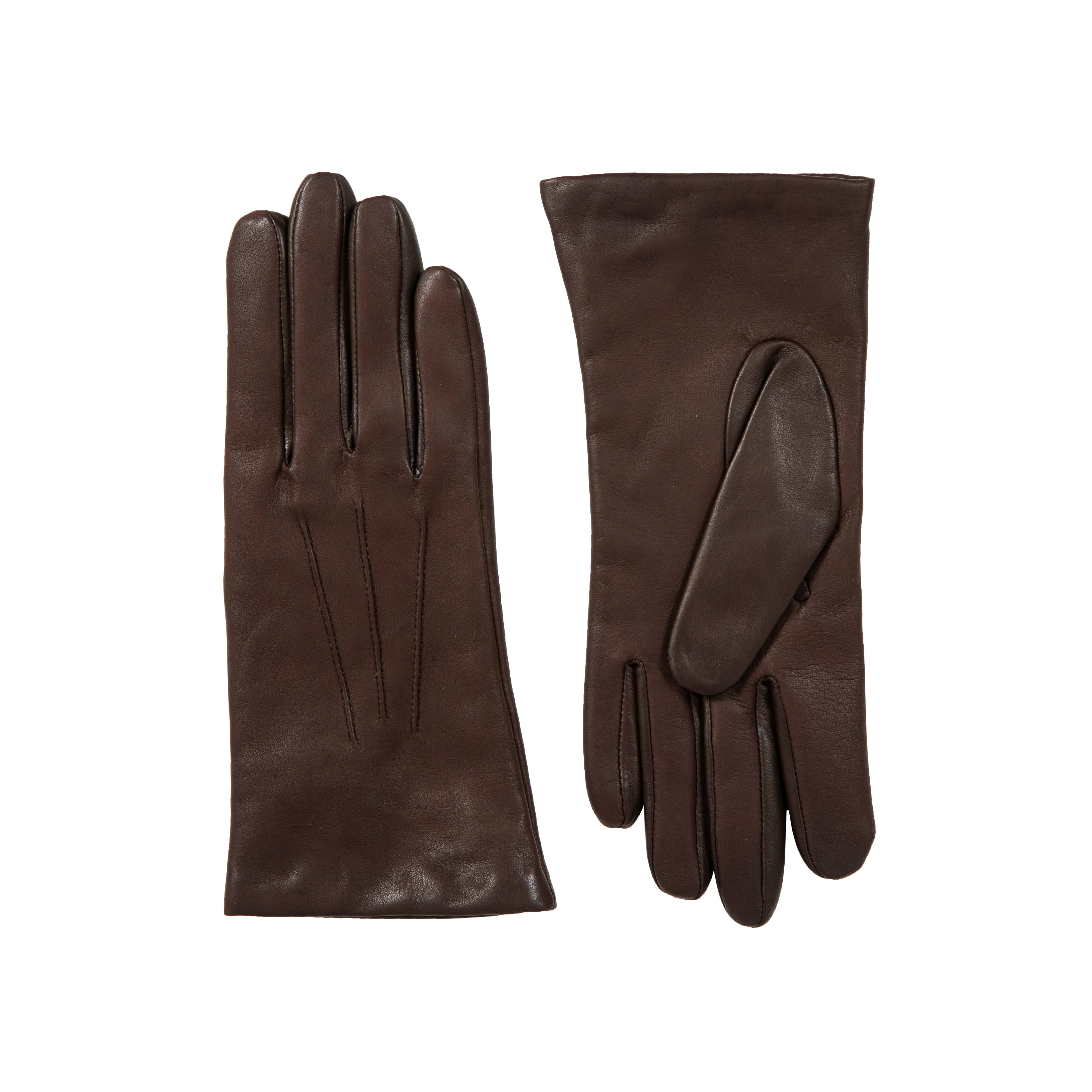 Women's Three-Point Cashmere-Lined Leather Gloves