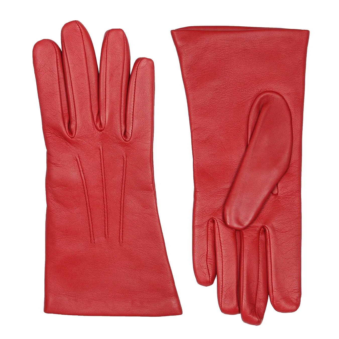 Women's Three-Point Cashmere-Lined Leather Gloves