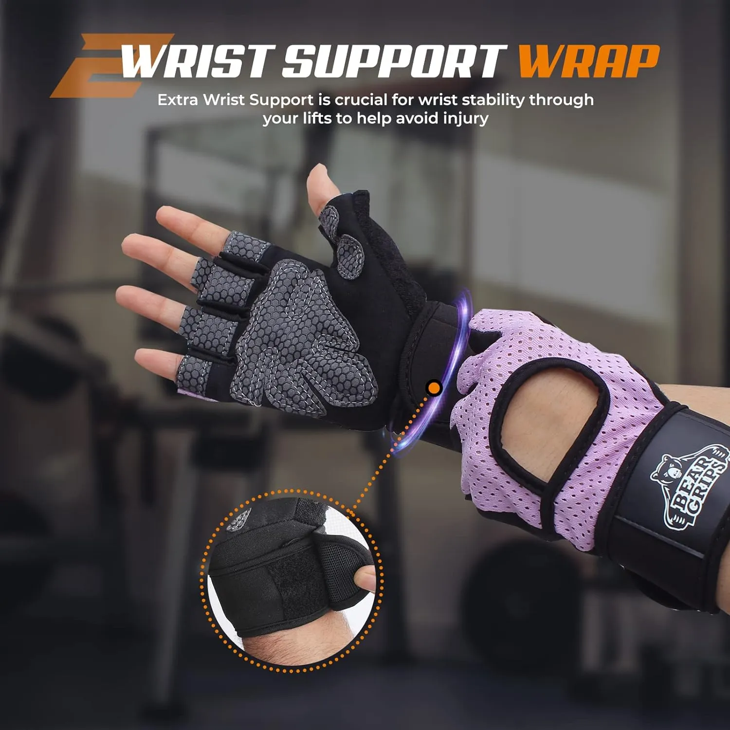 Workout Gloves for Exercise, Increased Grip, Protection