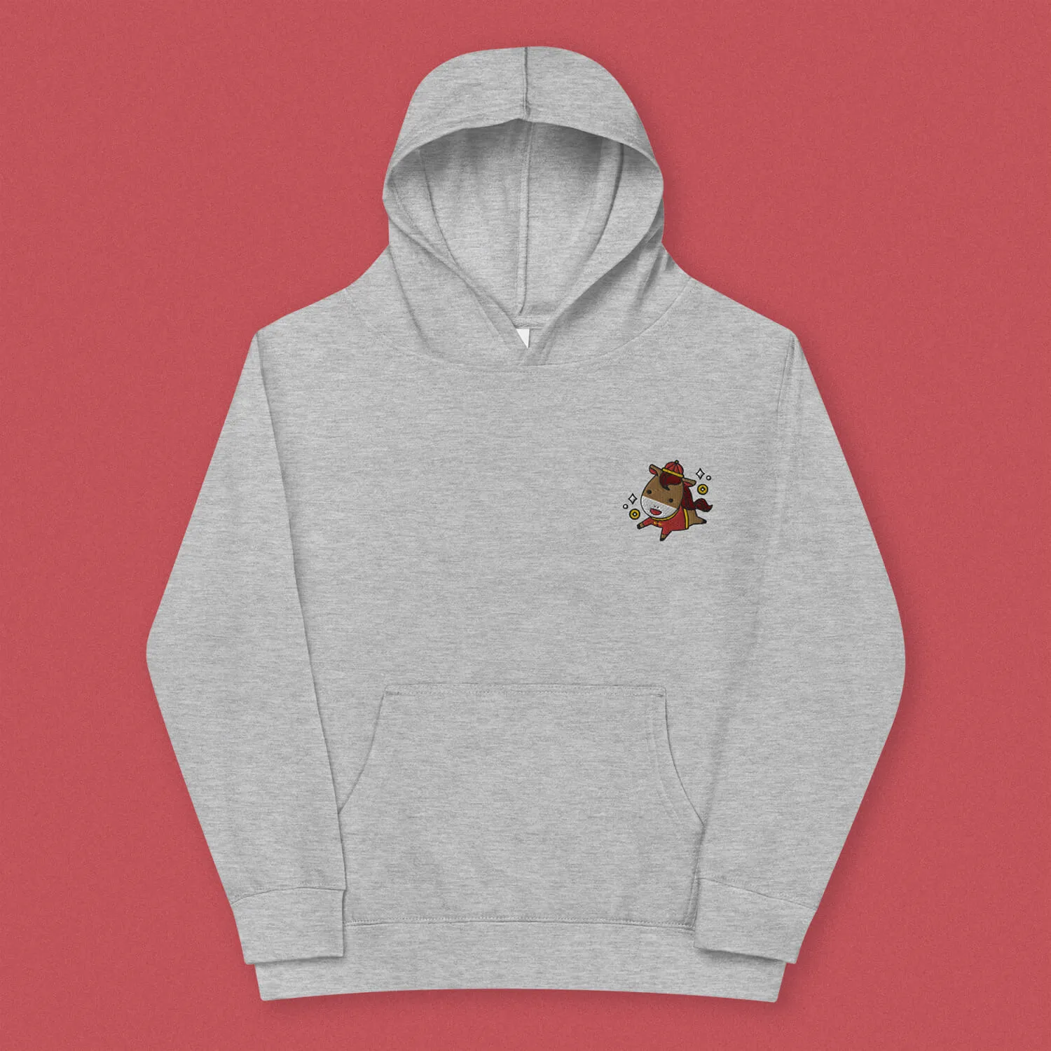 Year of the Horse Embroidered Kids Hoodie