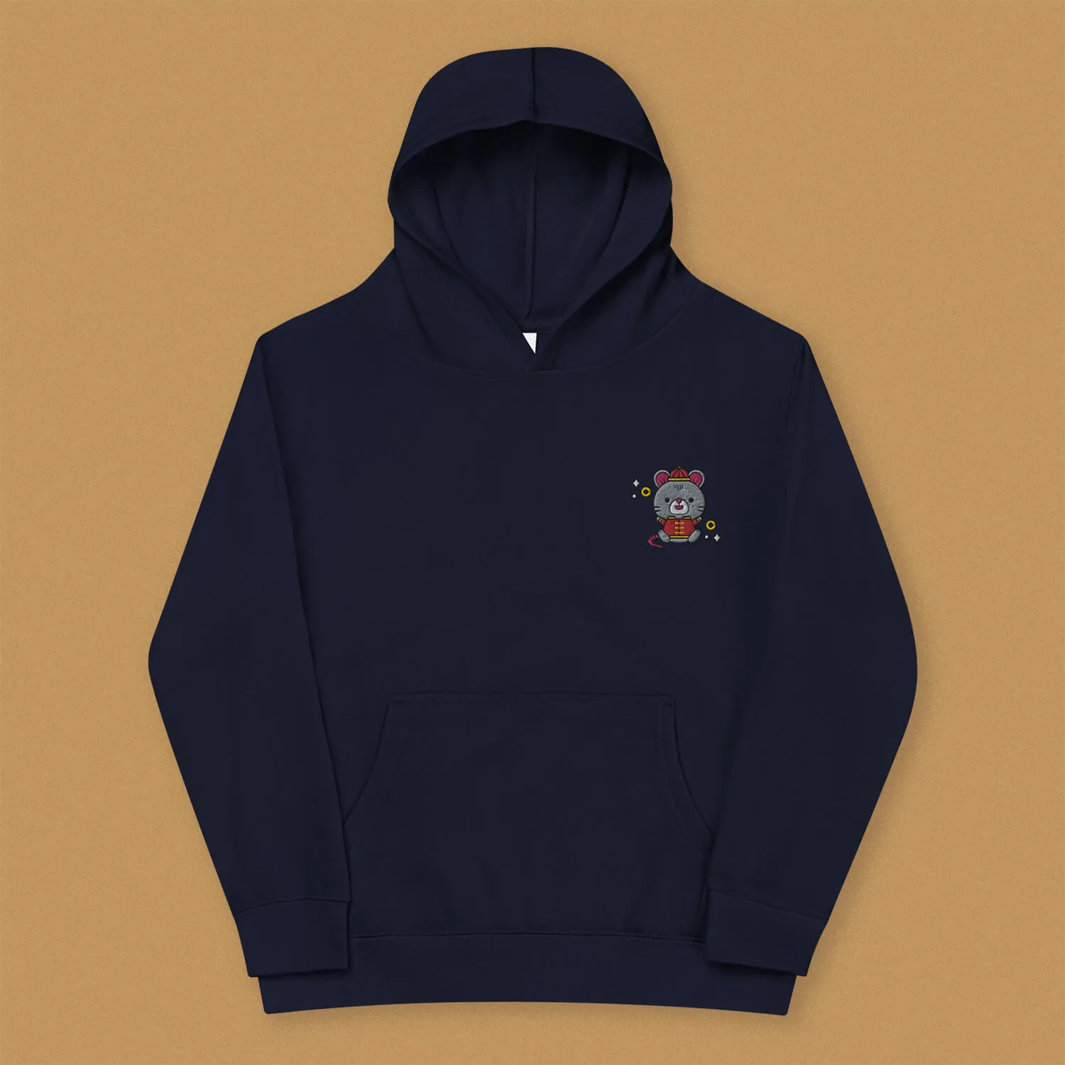 Year of the Rat Embroidered Kids Hoodie