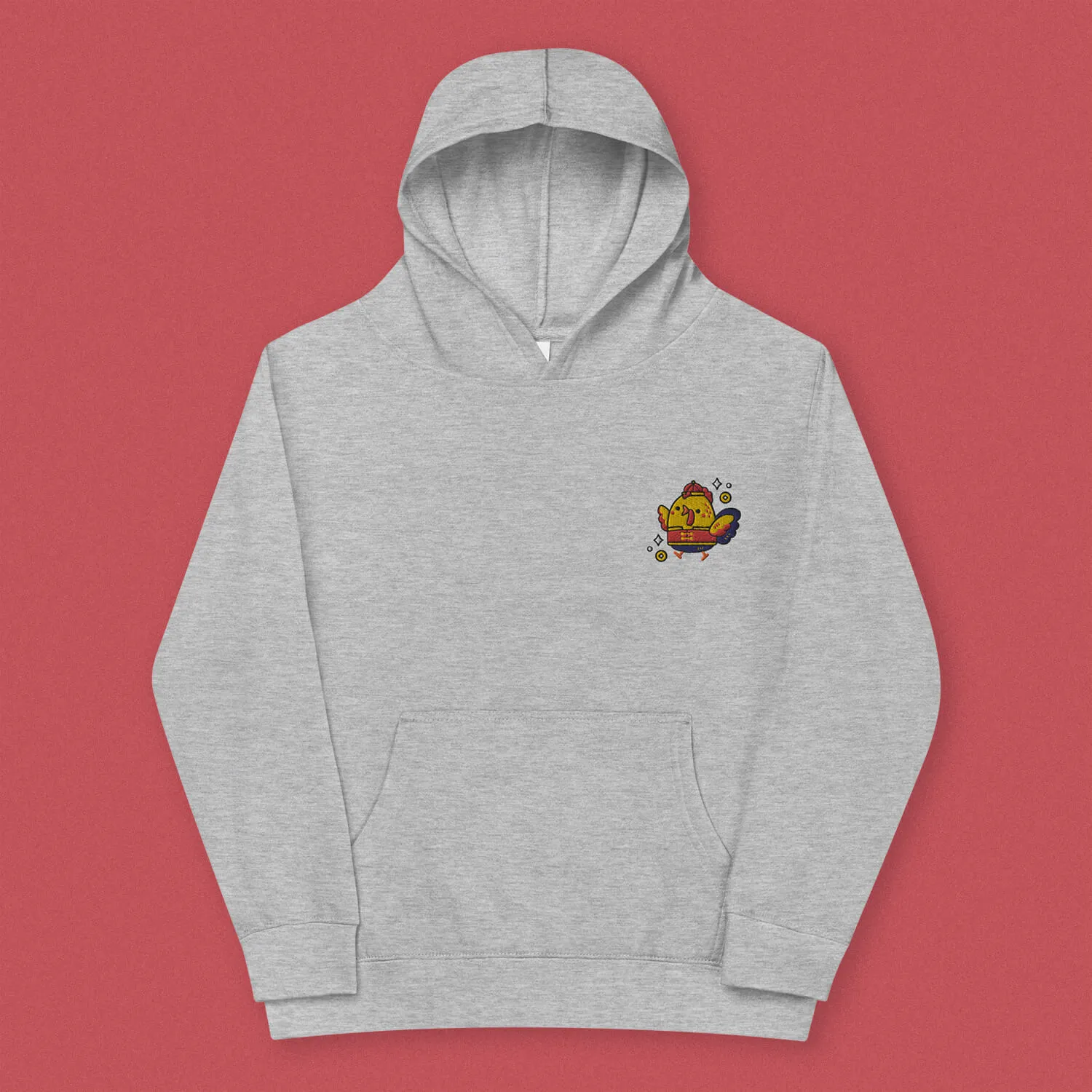 Year of the Rooster Embroidered Kids Hoodie