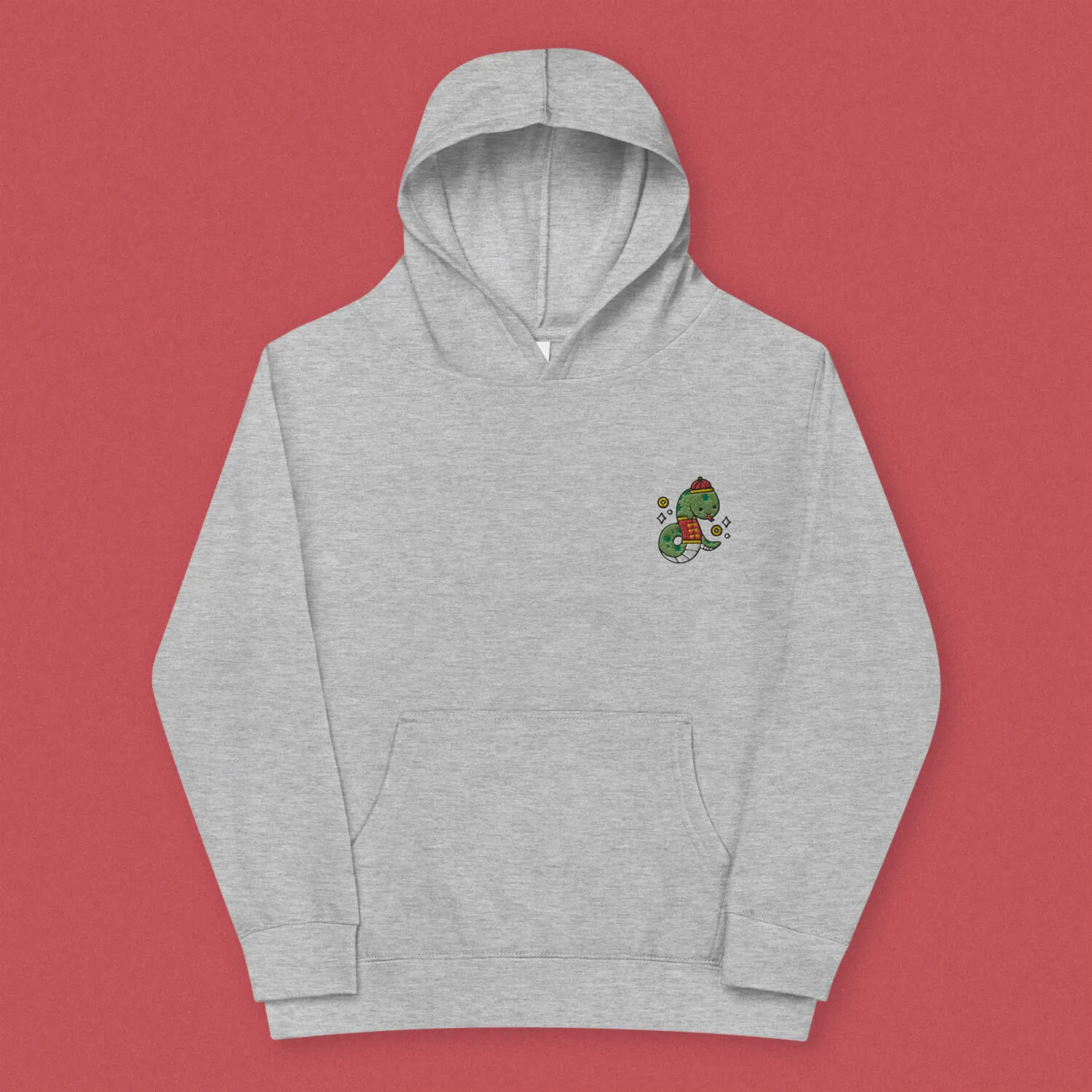 Year of the Snake Embroidered Kids Hoodie