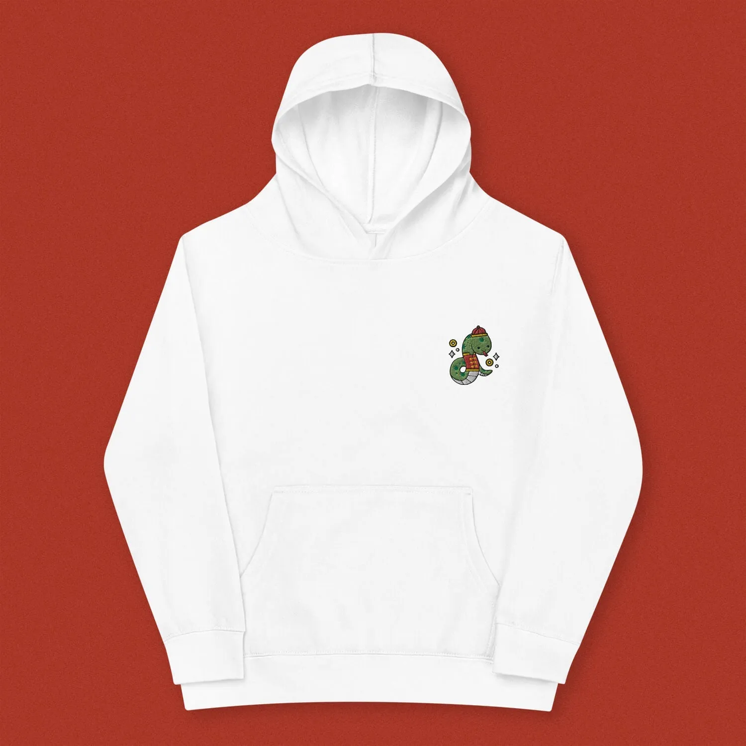 Year of the Snake Embroidered Kids Hoodie