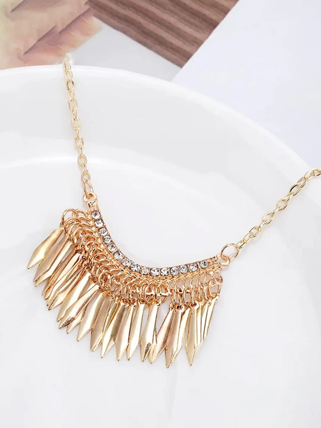 Yellow Chimes Necklace for Women and Girls Fashion Chain Necklace for Women Western | Gold Plated Bohemian Long Chain Necklace | Birthday Gift for Girls & Women Anniversary Gift for Wife