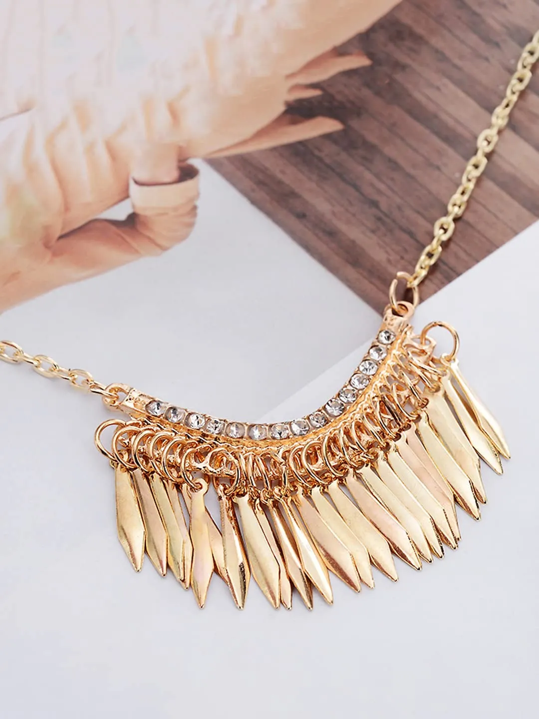 Yellow Chimes Necklace for Women and Girls Fashion Chain Necklace for Women Western | Gold Plated Bohemian Long Chain Necklace | Birthday Gift for Girls & Women Anniversary Gift for Wife