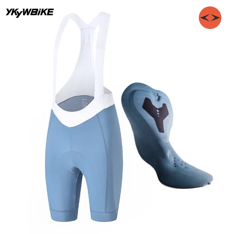 YKYK Road Bike Women's Pro Gray Cycling Bib Shorts 7H Ridding 2024 Summer Breathable Bicycle Sports Clothing Slimming Tights Race Bib Shorts