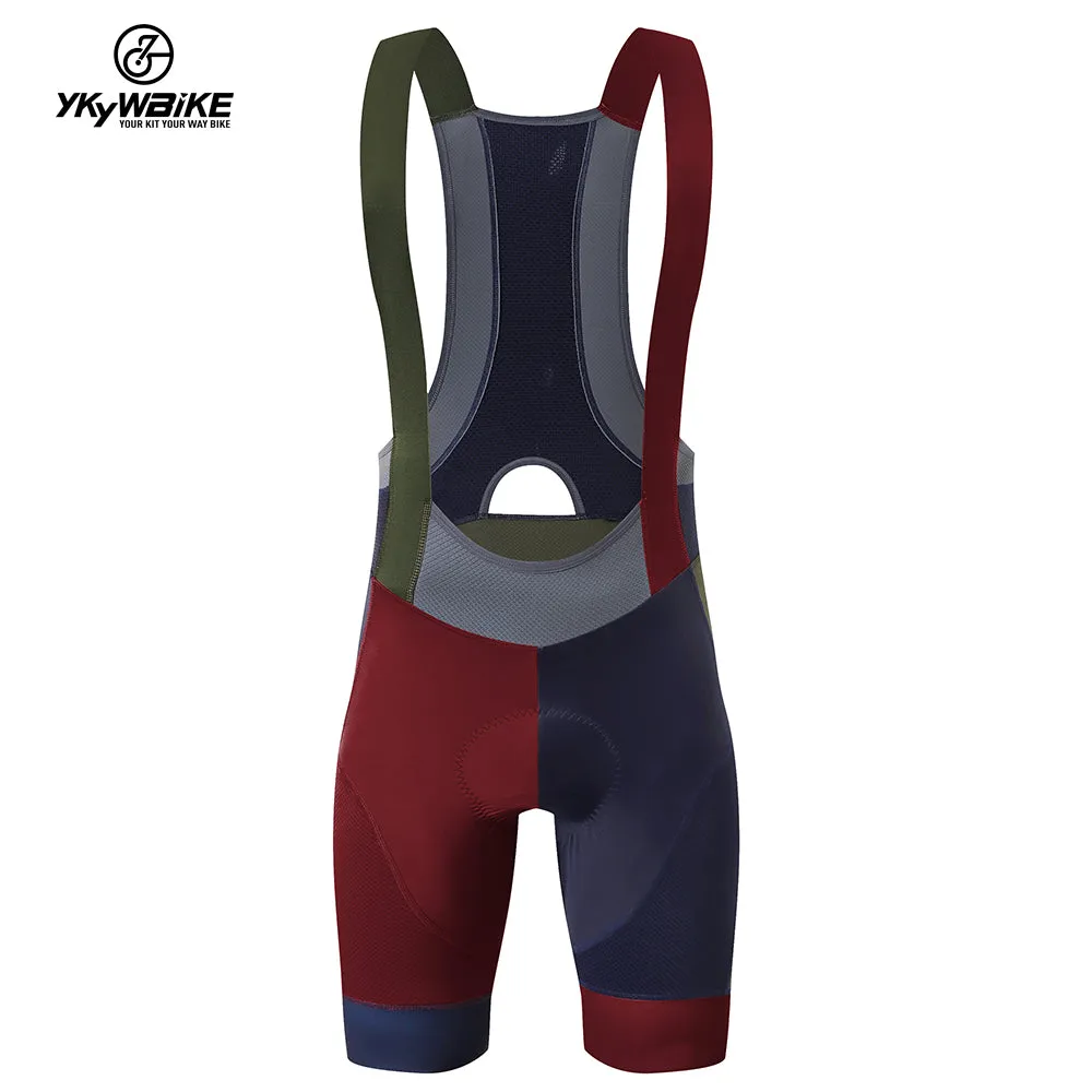 YKYW 2024 Men’s Cycling Bib Shorts Elastic Performance Lycra Ergonomics Pads 5H Padded Tights Color Combinations Colorblocking