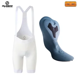 YKYW Women’s Cycling Bike Bib Shorts Elastic Interface Padded 7H Ride Excellent Performance UPF50  White