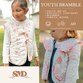 Youth Bramble Vest and Jacket Digital Sewing Pattern Sizes NB - 16Y